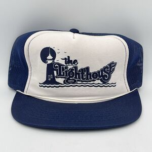 Vintage The Lighthouse Snapback Trucker Hat Cap Rare  1980s